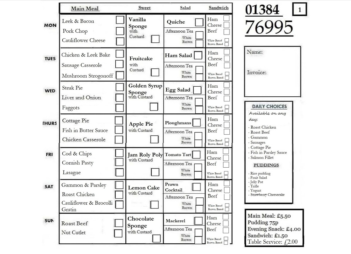 Community Meal Care - Meals on Wheels - Week 1 2026